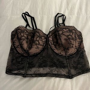 Victoria’s Secret Very Sexy Long line corset zip bra NWT 38DD